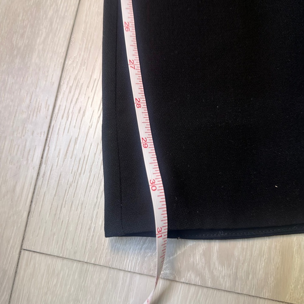 Laundry by Shelli Segal pull on elastic waist trousers black wide leg office 10 - Picture 7 of 8